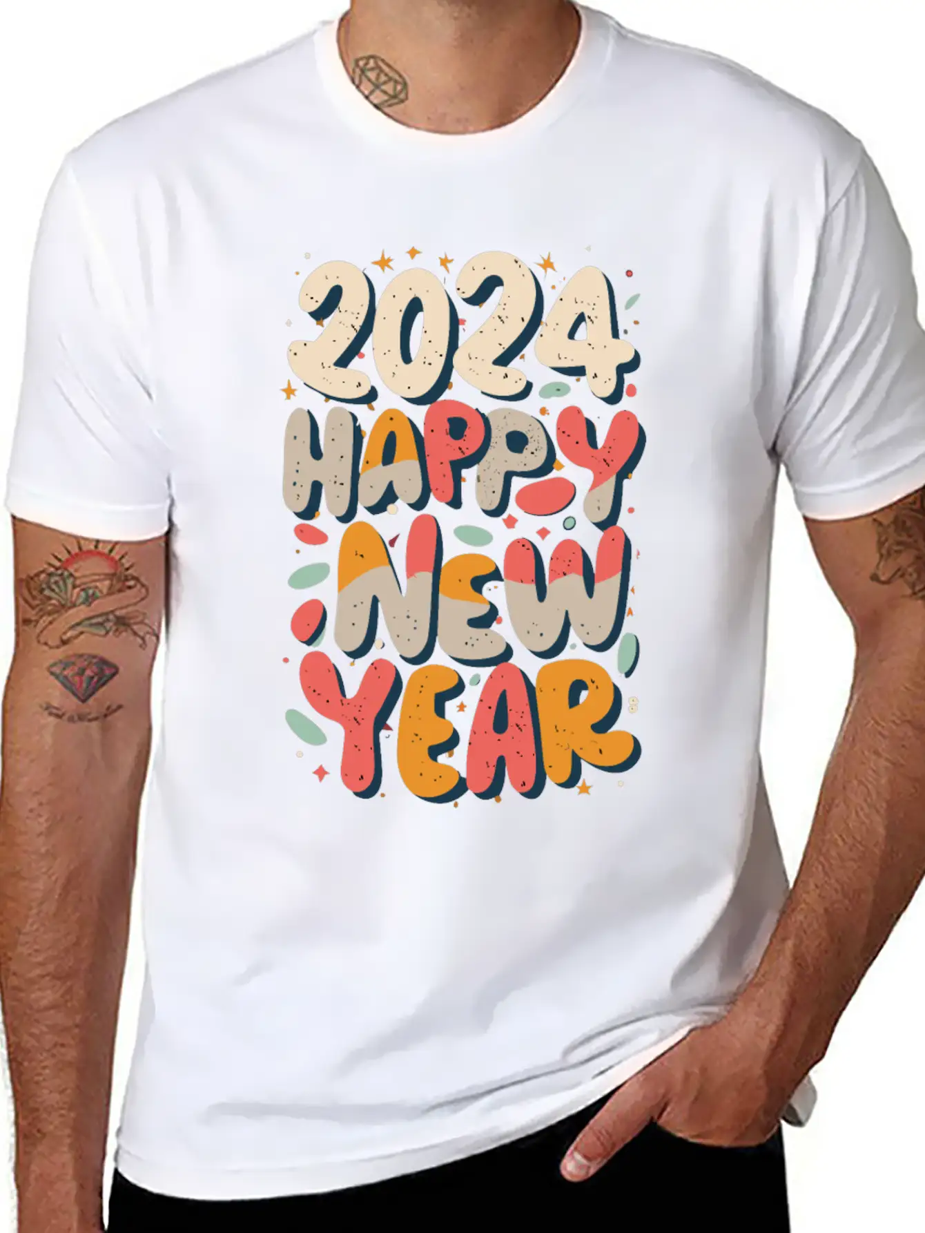 Happy New Year 2024 Silvester Party Outfit Unisex Casual T-Shirt – Clean Design For Daily Comfort