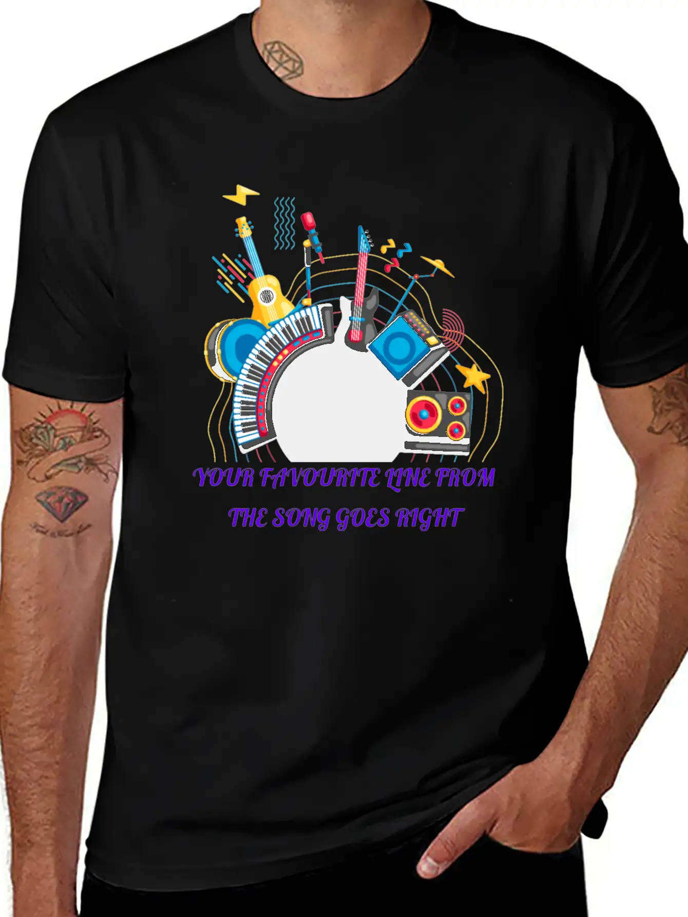 Happy New Year Music Modern Fit Casual T-Shirt – Clean And Versatile Design