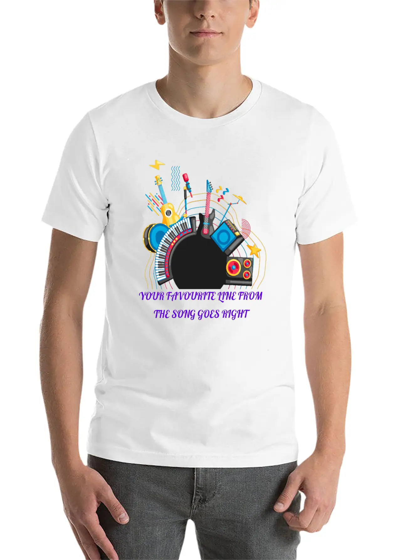 Happy New Year Music Modern Fit Casual T-Shirt – Clean And Versatile Design