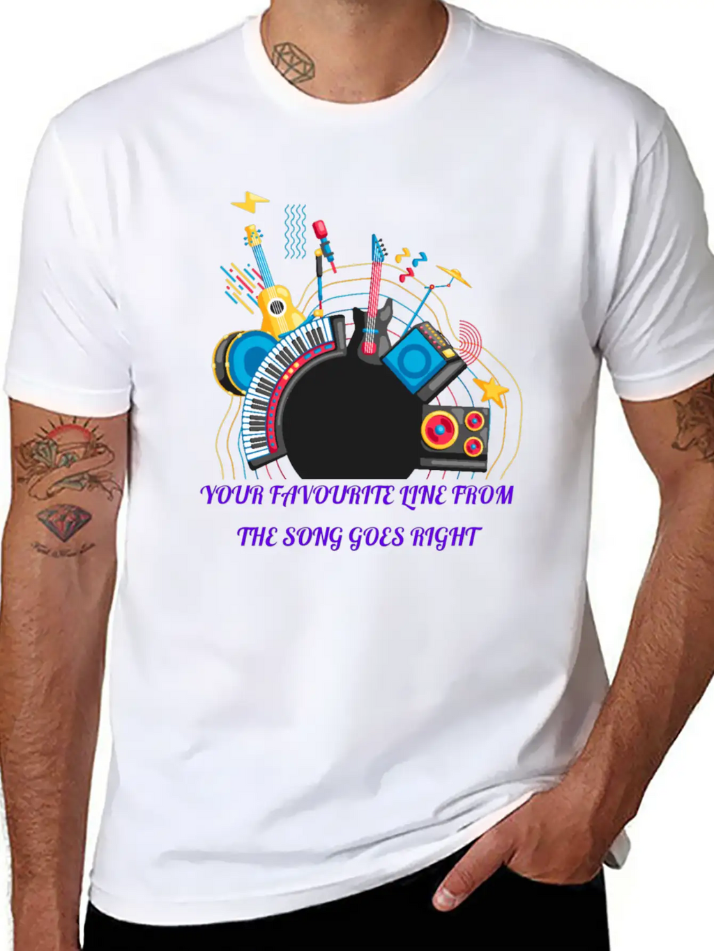 Happy New Year Music Modern Fit Casual T-Shirt – Clean And Versatile Design