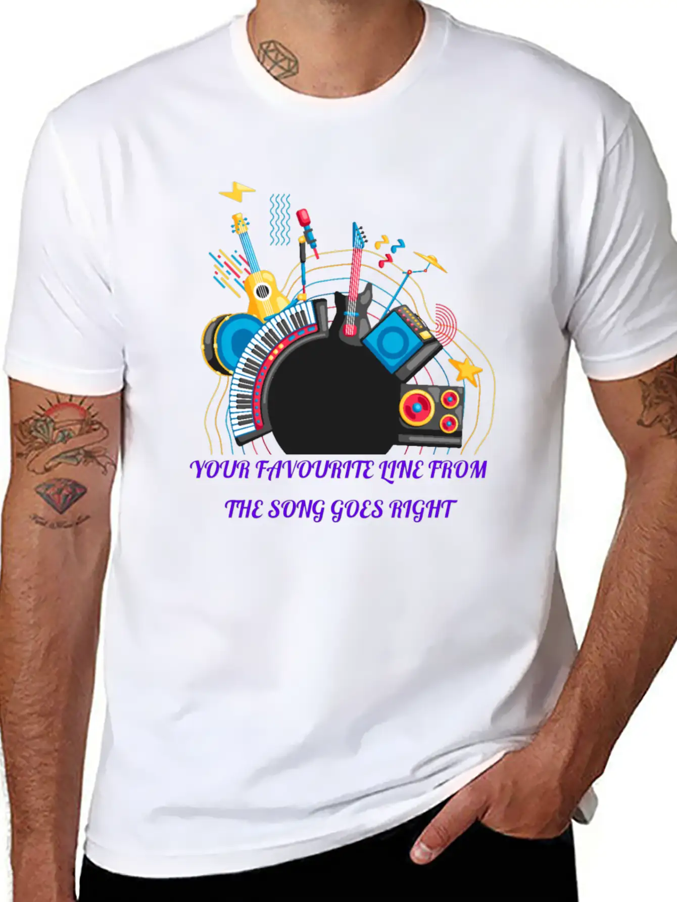 Happy New Year Music Modern Fit Casual T-Shirt – Clean And Versatile Design