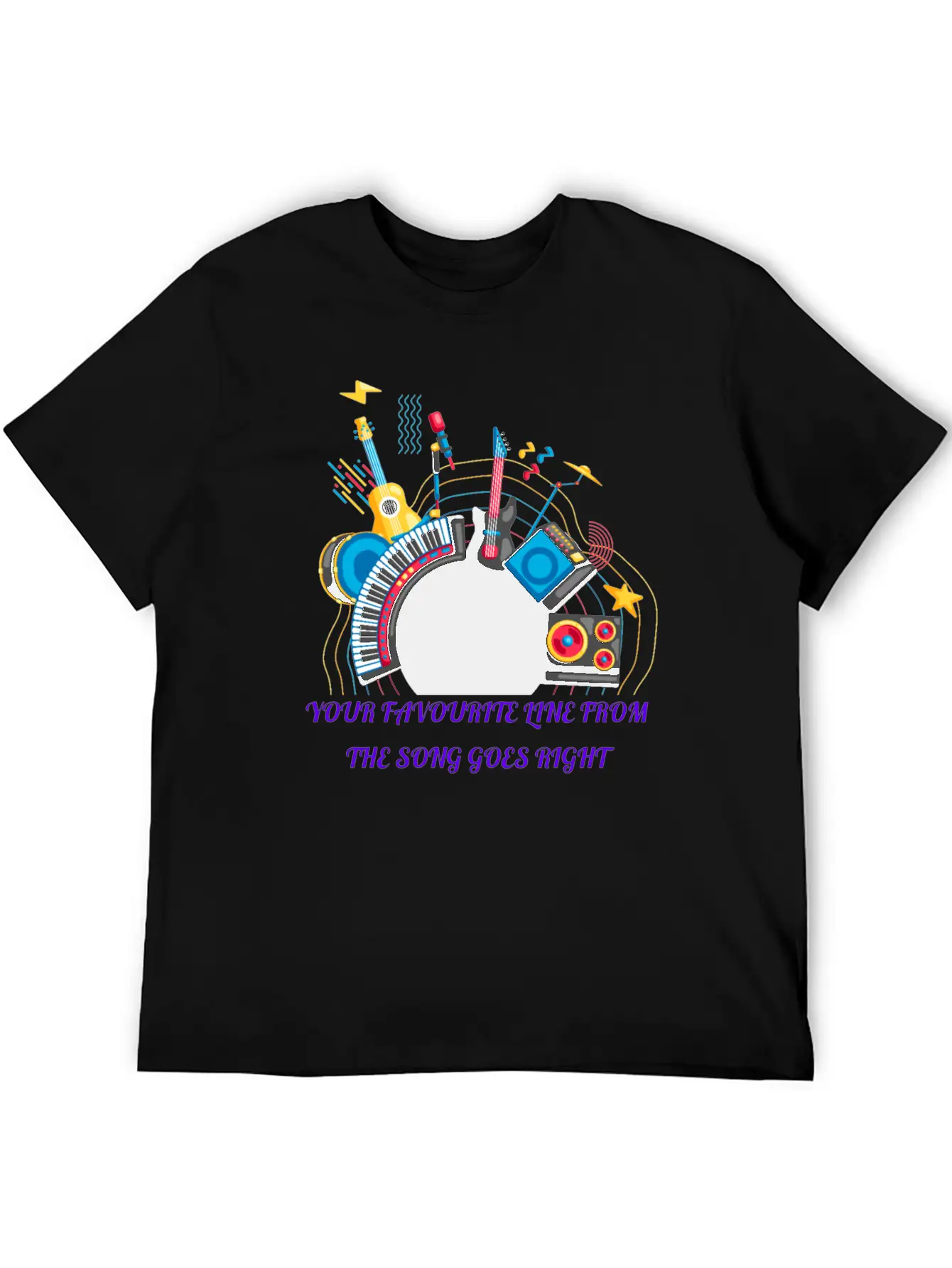 Happy New Year Music Modern Fit Casual T-Shirt – Clean And Versatile Design
