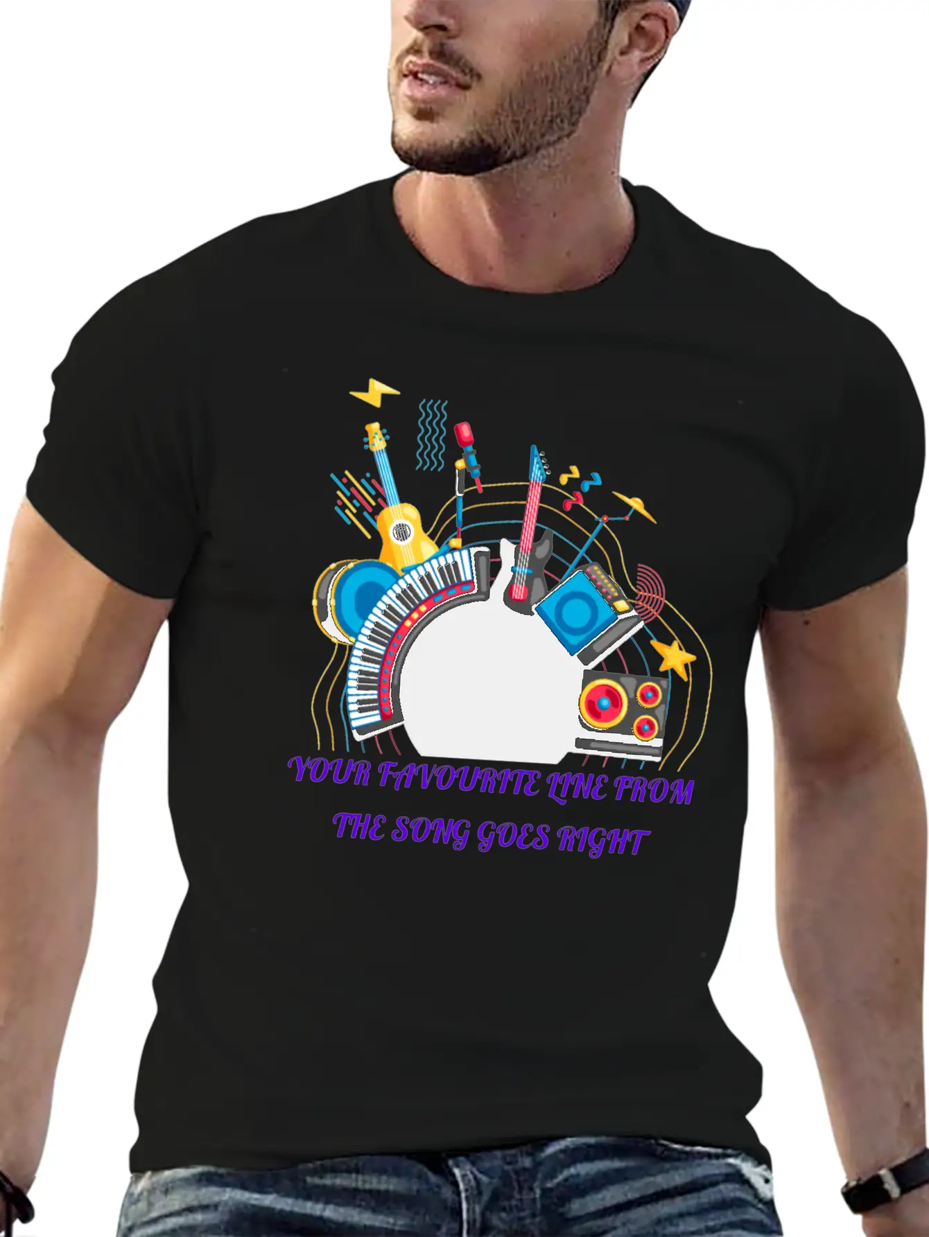Happy New Year Music Modern Fit Casual T-Shirt – Clean And Versatile Design
