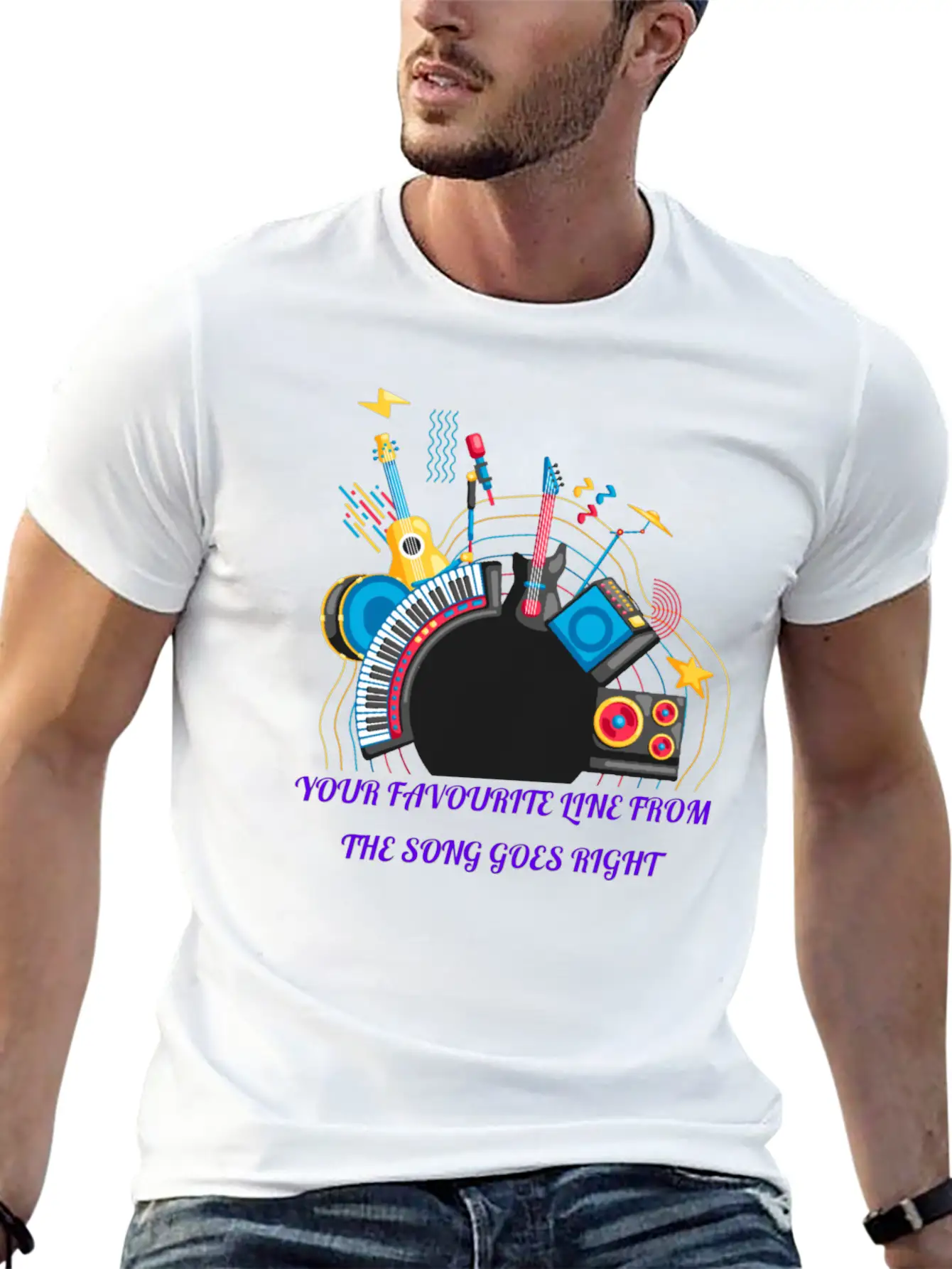 Happy New Year Music Modern Fit Casual T-Shirt – Clean And Versatile Design