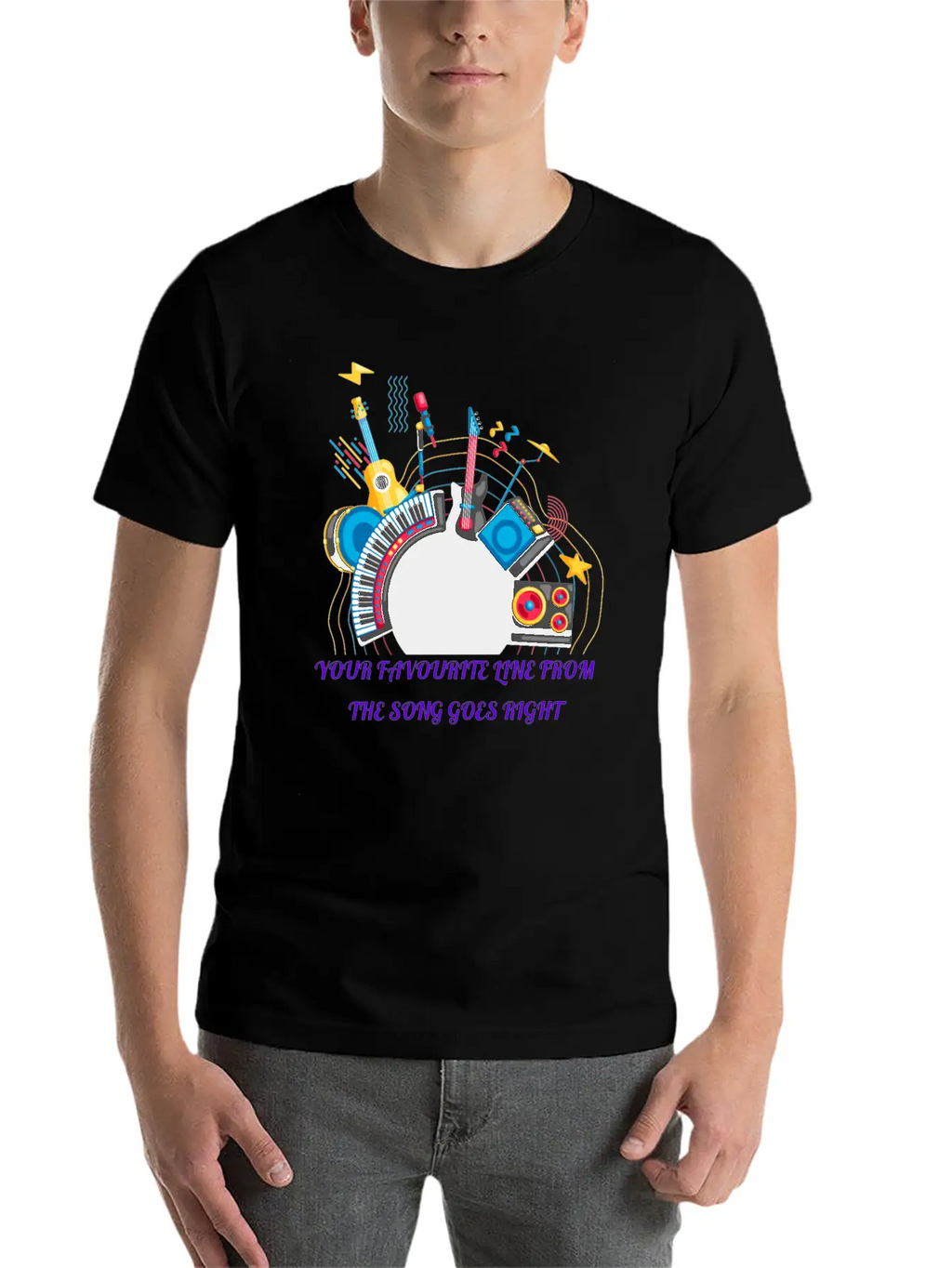 Happy New Year Music Modern Fit Casual T-Shirt – Clean And Versatile Design