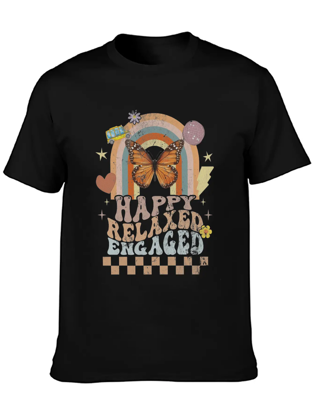 Happy Relaxed Engaged Aba Behavior Analyst Special Basic Graphic T-Shirt – Daily Comfort In Soft Cotton