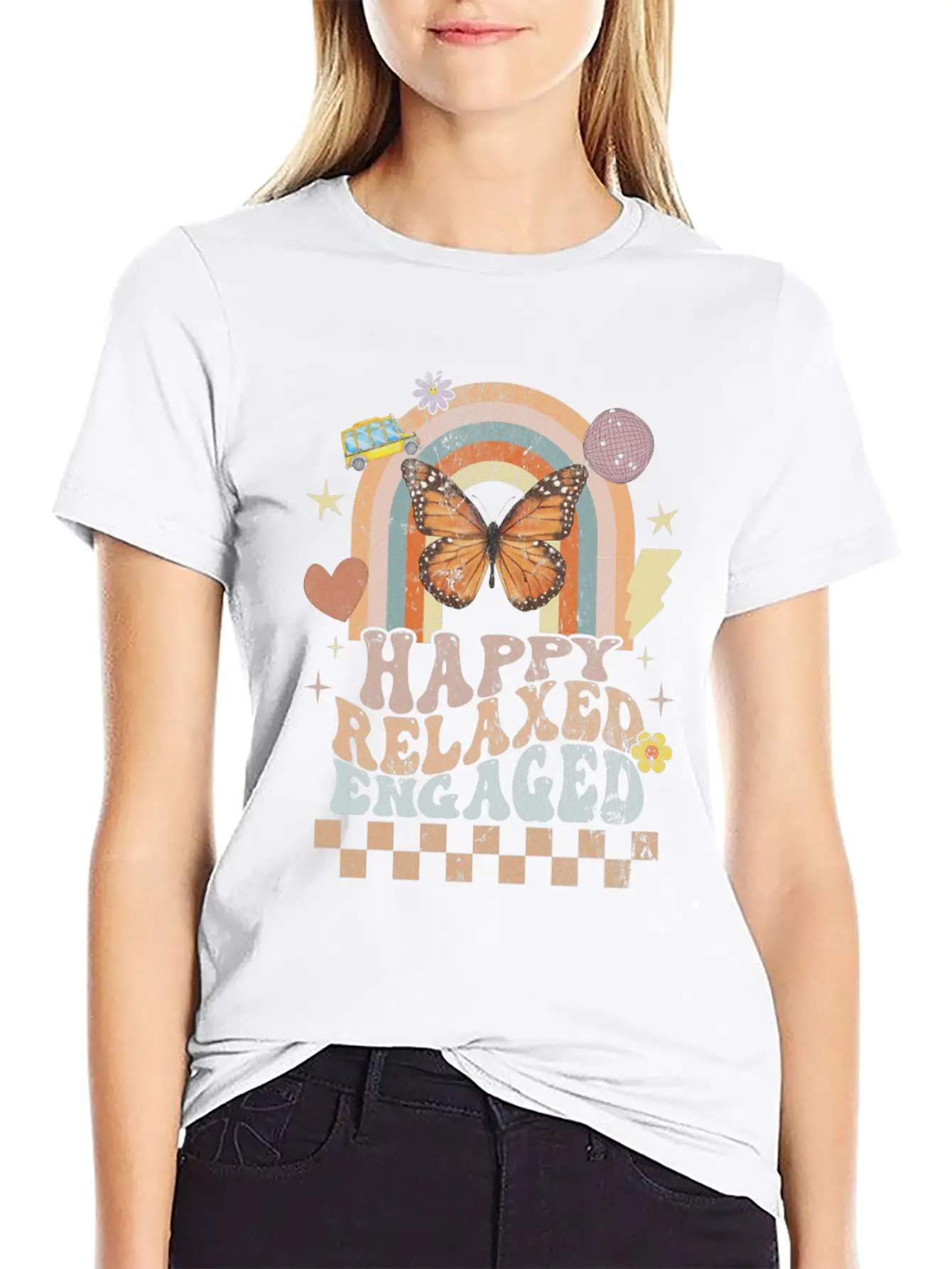 Happy Relaxed Engaged Aba Behavior Analyst Special Basic Graphic T-Shirt – Daily Comfort In Soft Cotton