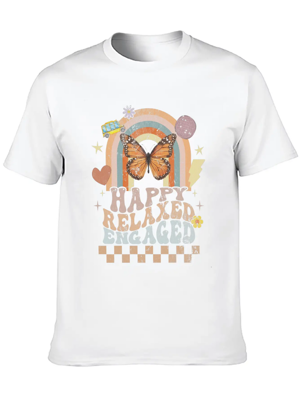 Happy Relaxed Engaged Aba Behavior Analyst Special Basic Graphic T-Shirt – Daily Comfort In Soft Cotton