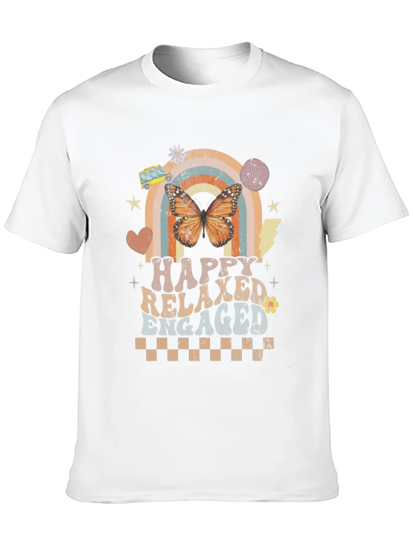 Happy Relaxed Engaged Aba Behavior Analyst Special Basic Graphic T-Shirt – Daily Comfort In Soft Cotton