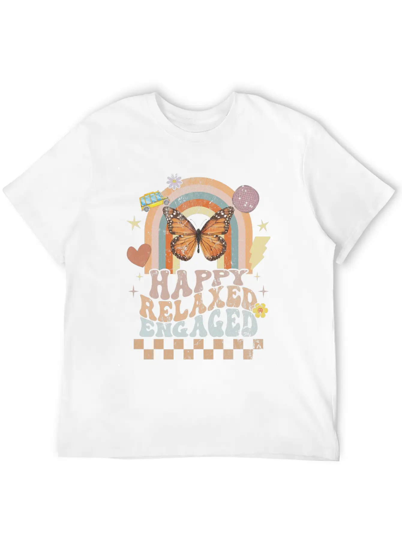 Happy Relaxed Engaged Aba Behavior Analyst Special Basic Graphic T-Shirt – Daily Comfort In Soft Cotton