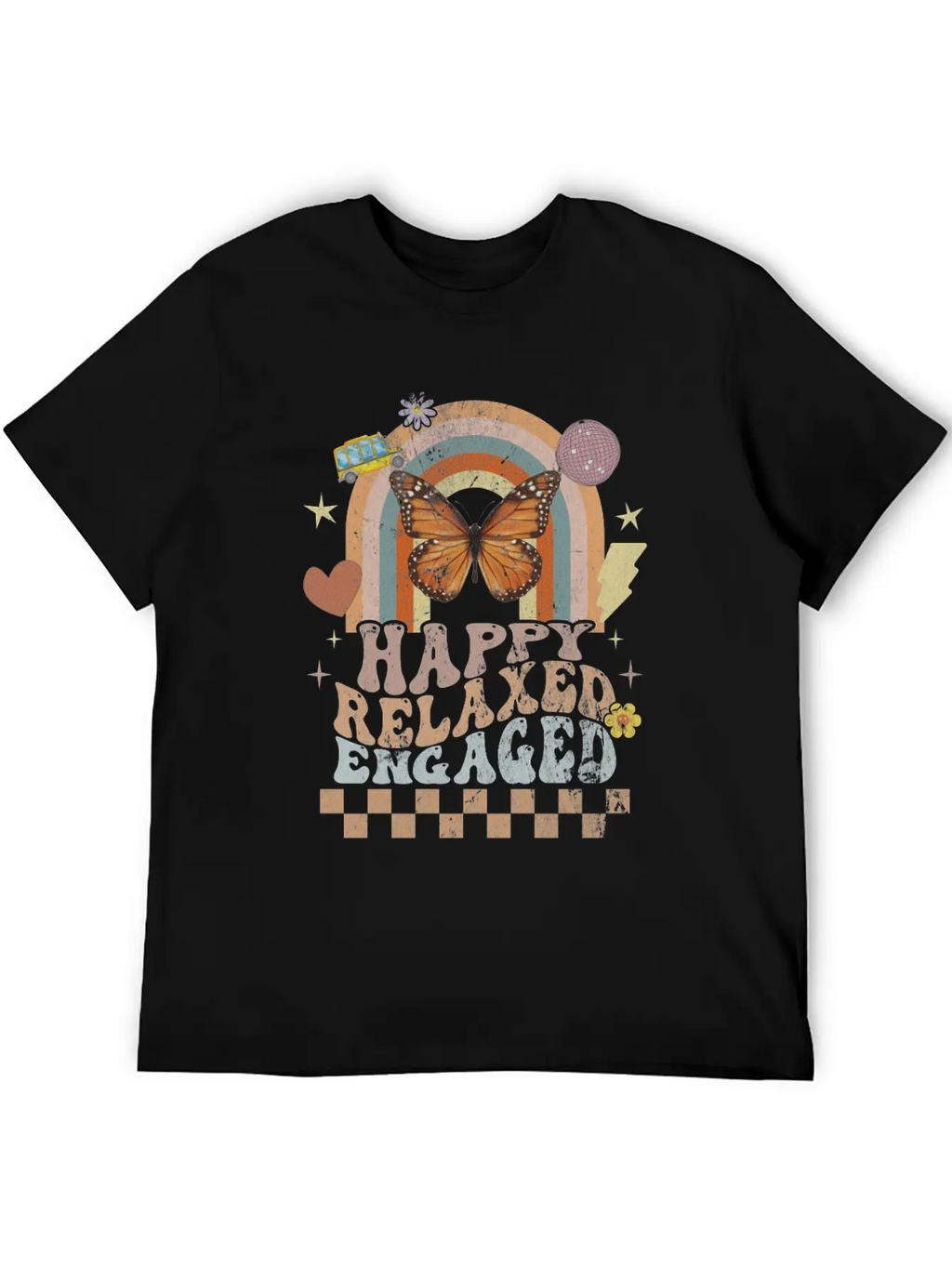 Happy Relaxed Engaged Aba Behavior Analyst Special Basic Graphic T-Shirt – Daily Comfort In Soft Cotton