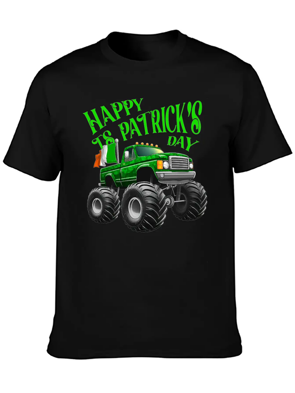Happy St Patricks Day Toddler Lucky Monster Truck Classic Cotton Tee – Unisex Comfort For Any Season