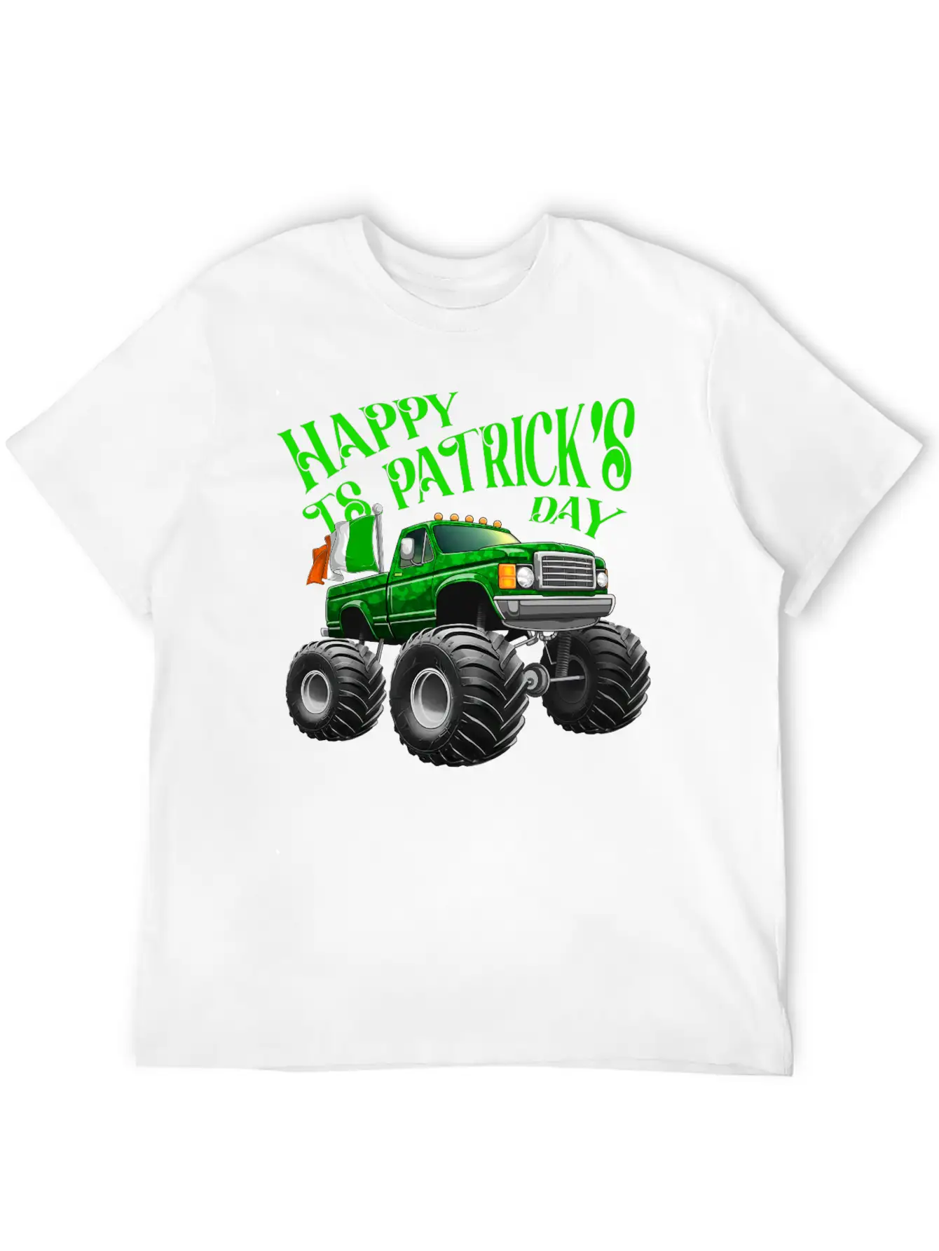 Happy St Patricks Day Toddler Lucky Monster Truck Classic Cotton Tee – Unisex Comfort For Any Season