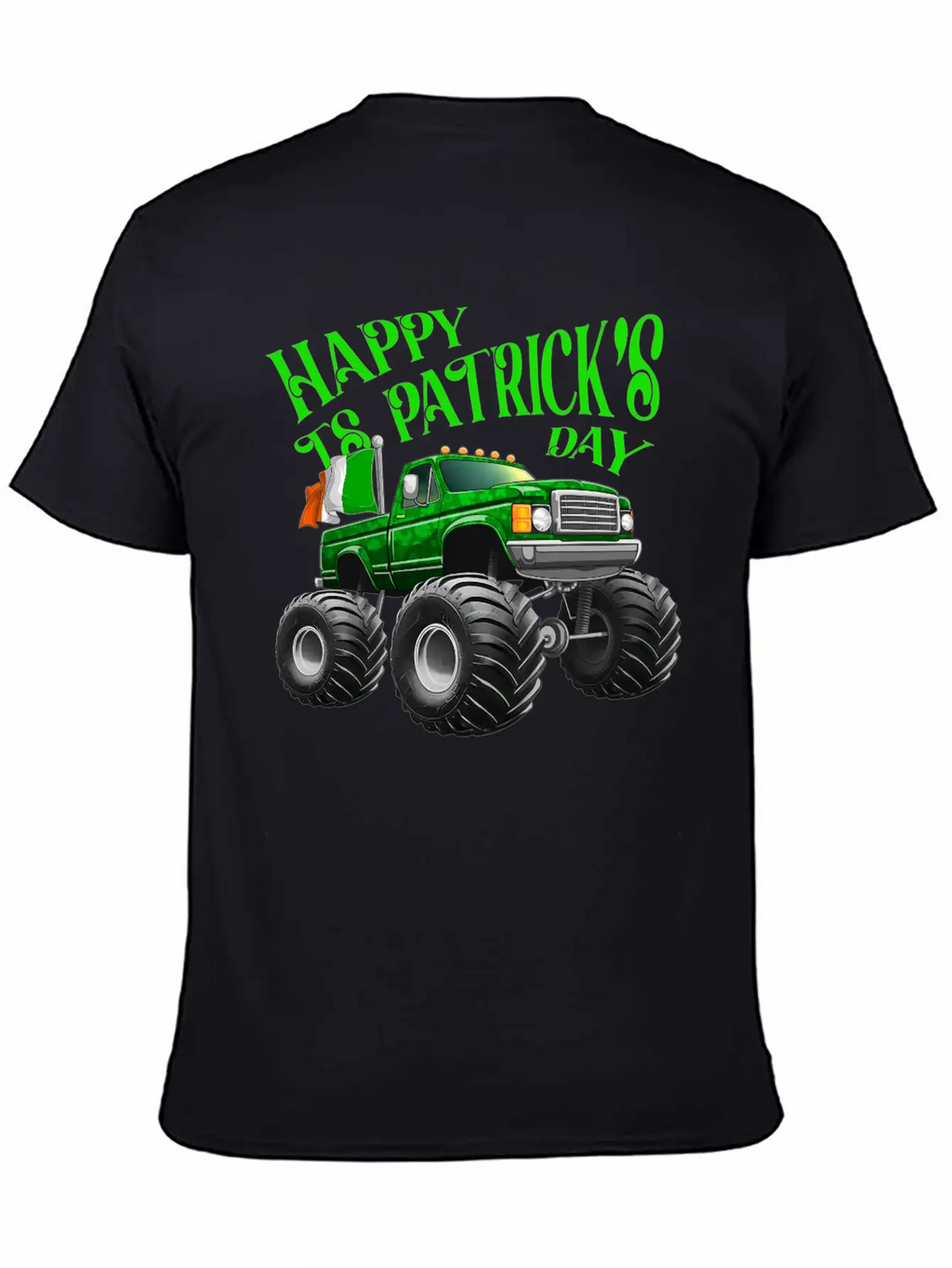 Happy St Patricks Day Toddler Lucky Monster Truck Classic Cotton Tee – Unisex Comfort For Any Season