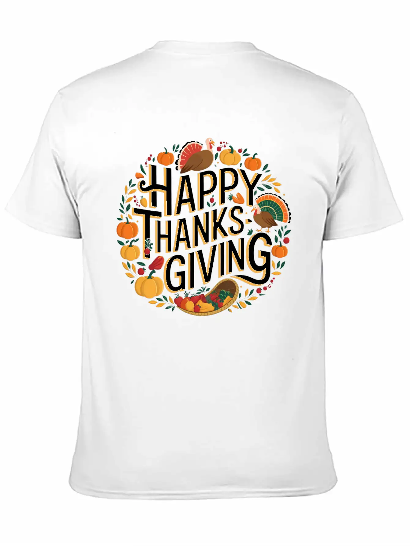 Happy Thanksgiving For Turkey Day Family Dinner Timeless Short Sleeve Tee – Comfy And Minimalist Design