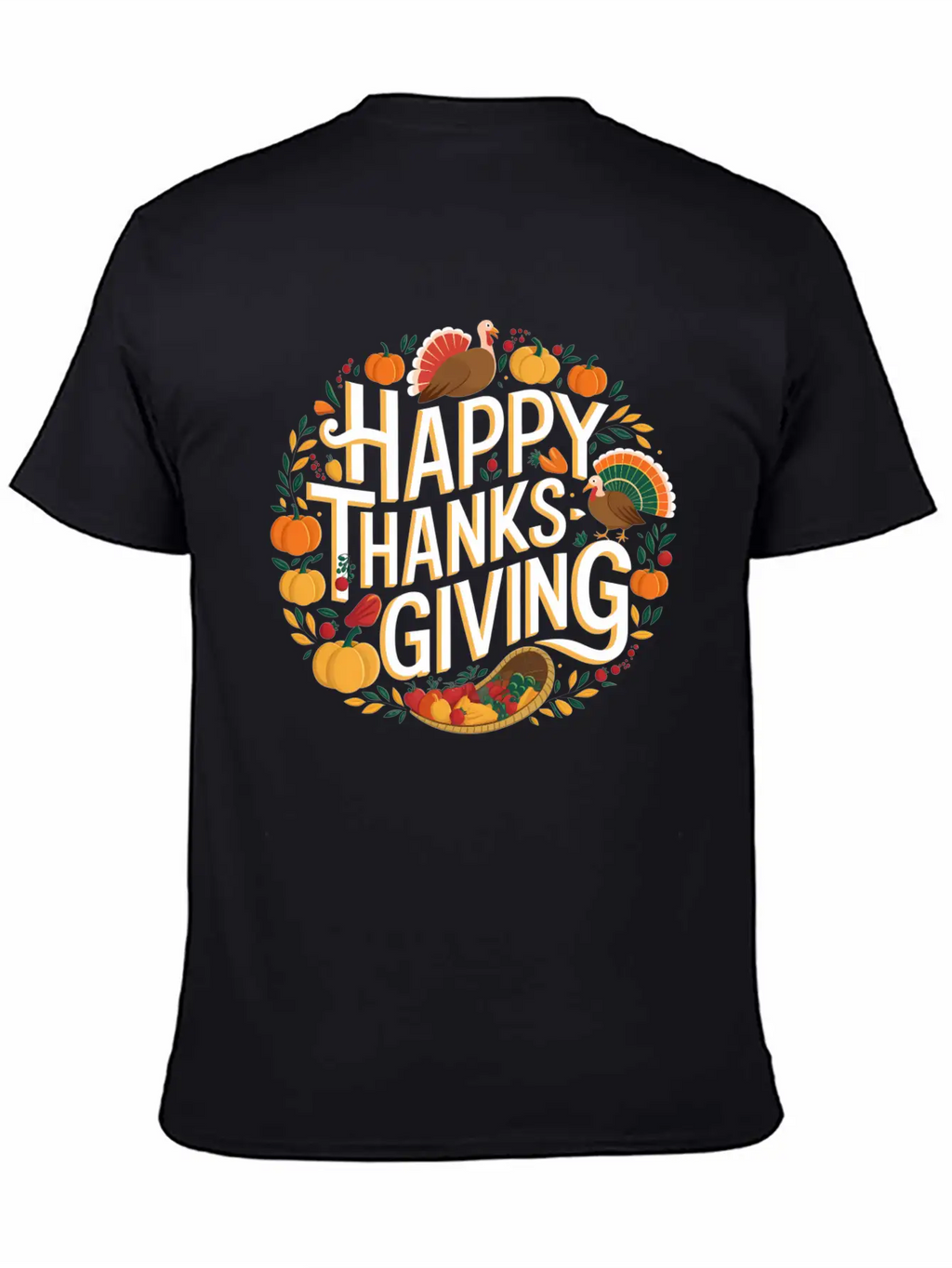 Happy Thanksgiving For Turkey Day Family Dinner Timeless Short Sleeve Tee – Comfy And Minimalist Design