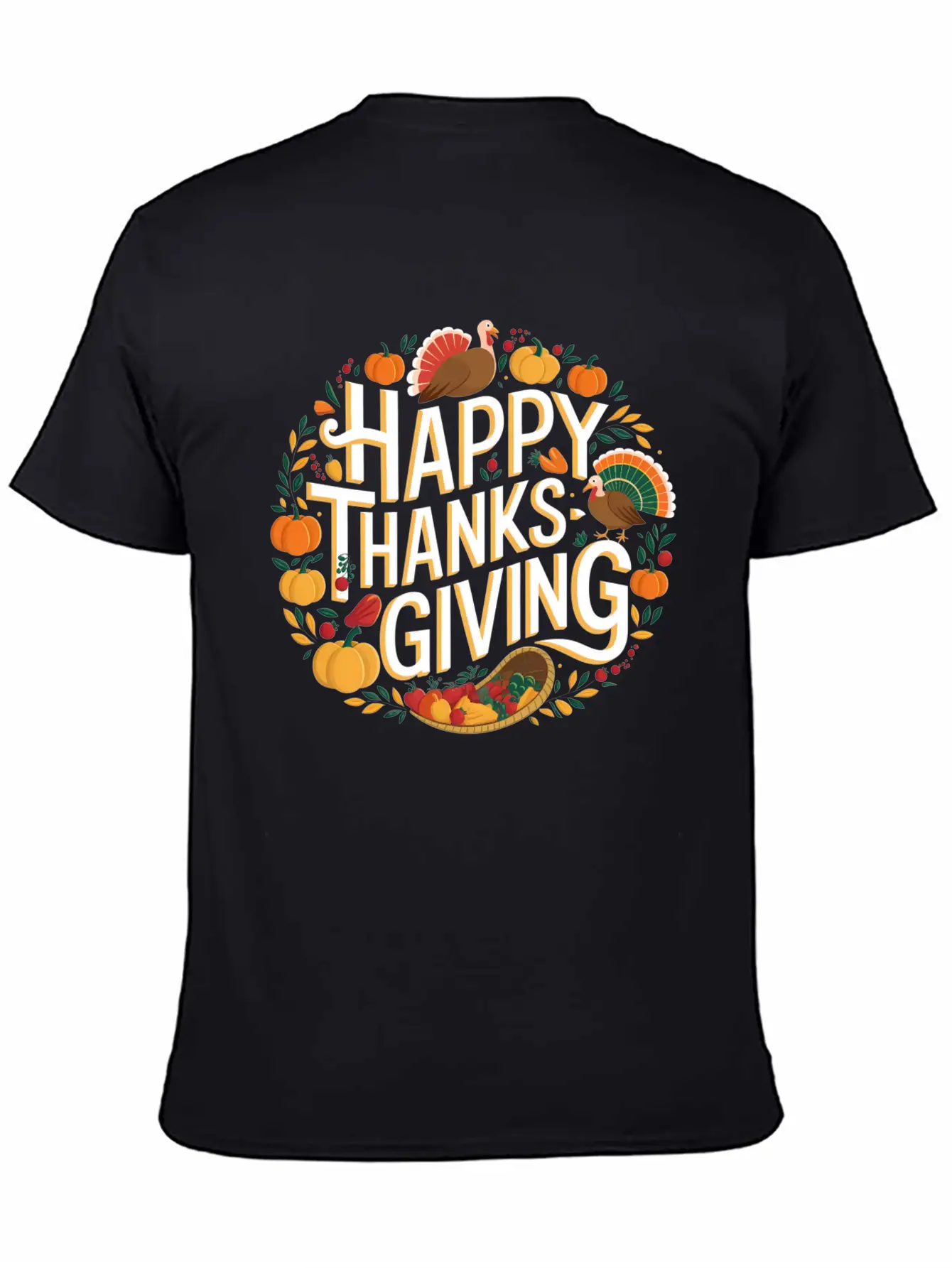 Happy Thanksgiving For Turkey Day Family Dinner Timeless Short Sleeve Tee – Comfy And Minimalist Design