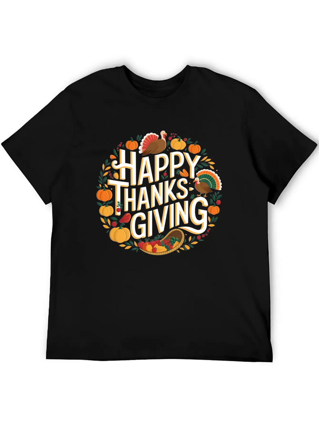 Happy Thanksgiving For Turkey Day Family Dinner Timeless Short Sleeve Tee – Comfy And Minimalist Design