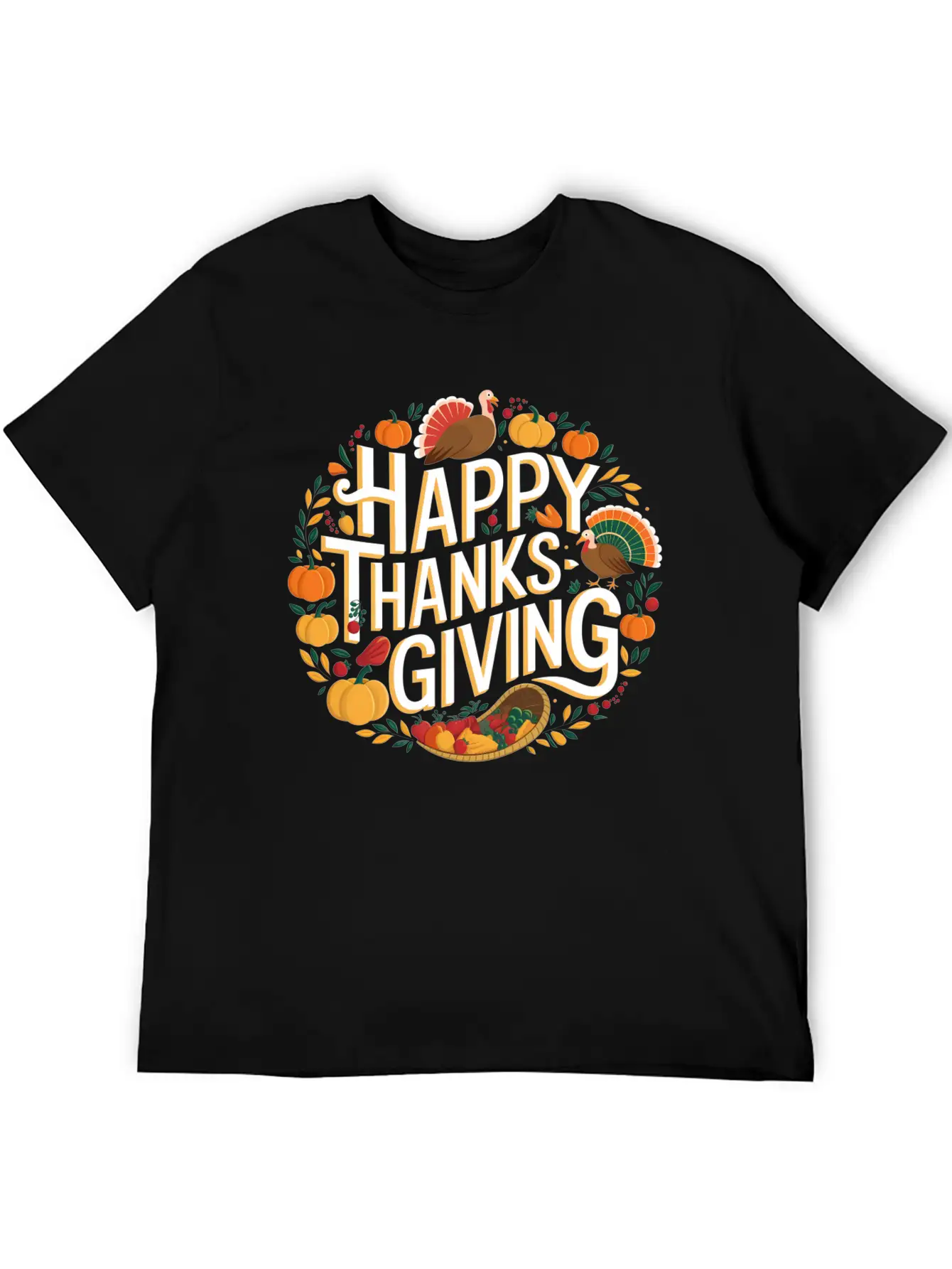 Happy Thanksgiving For Turkey Day Family Dinner Timeless Short Sleeve Tee – Comfy And Minimalist Design