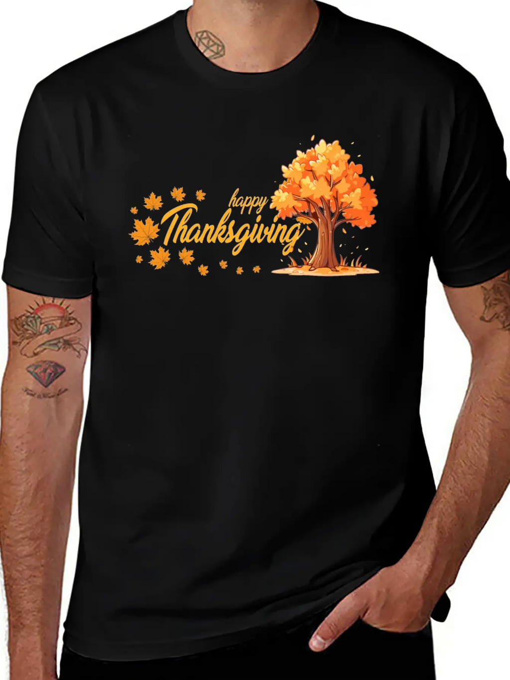 Happy Thanksgiving Unisex Casual T-Shirt – Clean Design For Daily Comfort