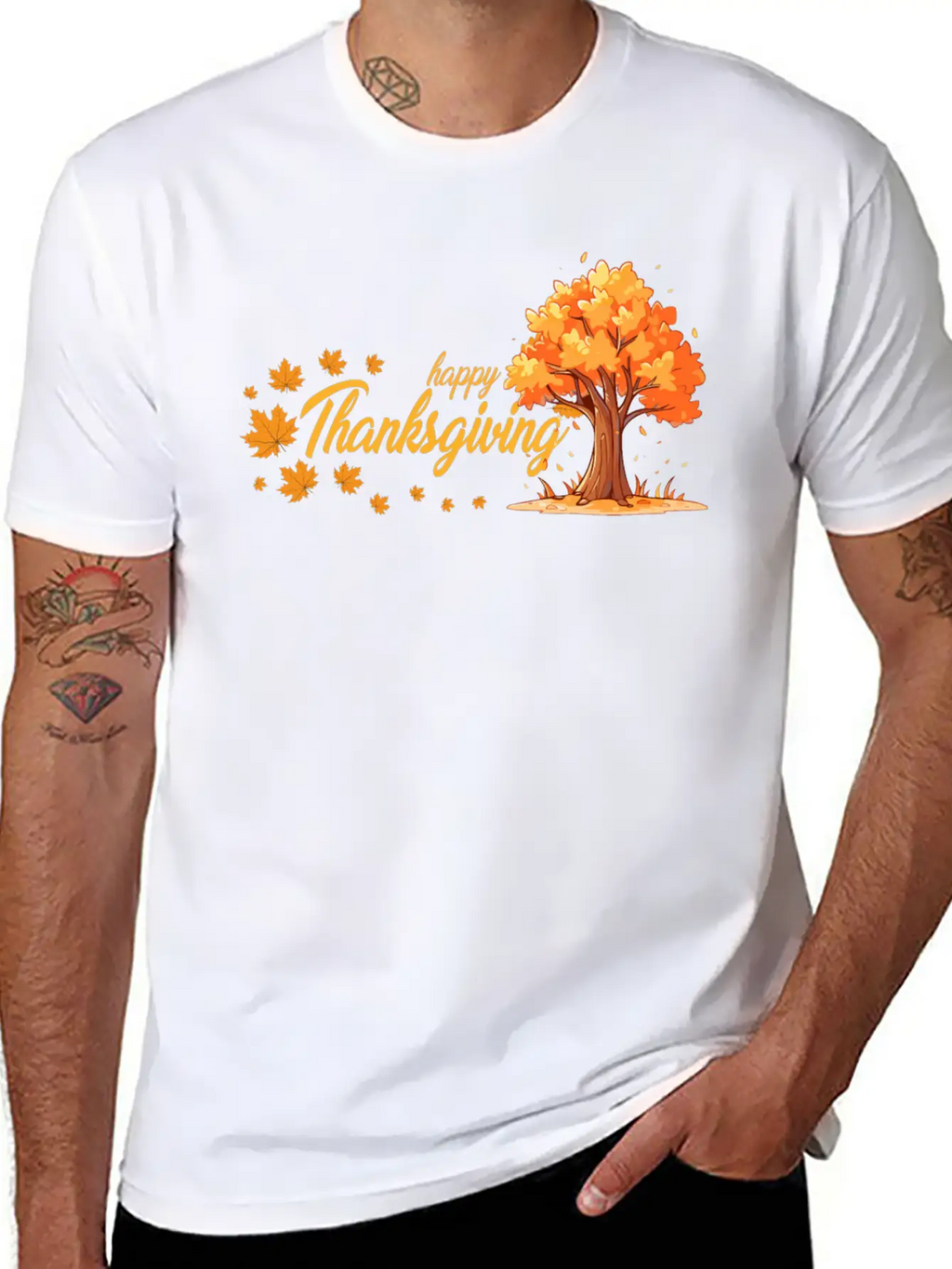 Happy Thanksgiving Unisex Casual T-Shirt – Clean Design For Daily Comfort