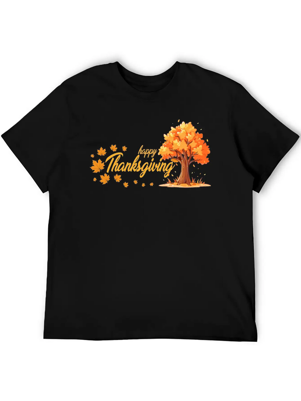 Happy Thanksgiving Unisex Casual T-Shirt – Clean Design For Daily Comfort