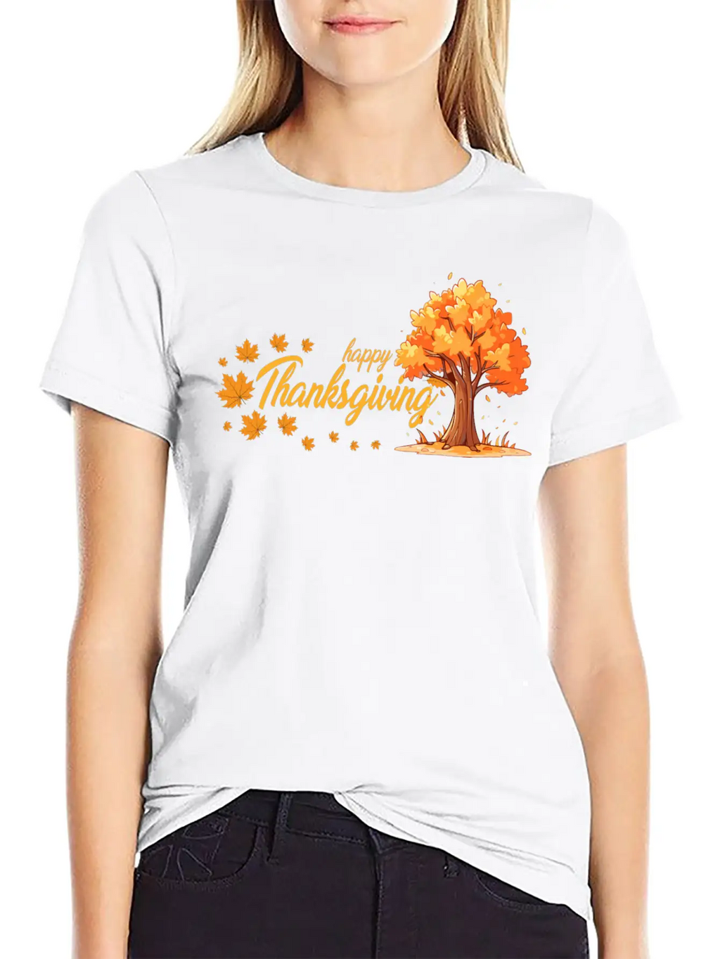 Happy Thanksgiving Unisex Casual T-Shirt – Clean Design For Daily Comfort