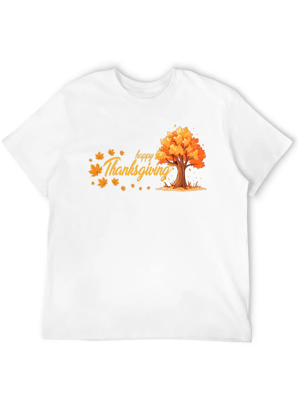 Happy Thanksgiving Unisex Casual T-Shirt – Clean Design For Daily Comfort