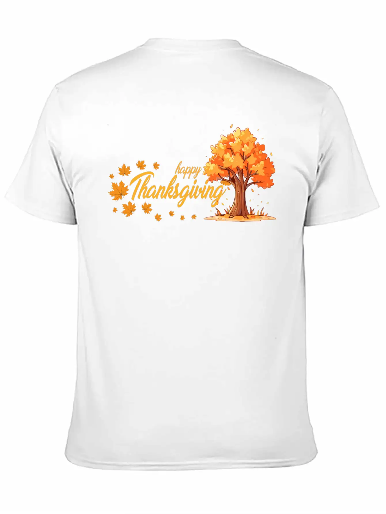 Happy Thanksgiving Unisex Casual T-Shirt – Clean Design For Daily Comfort