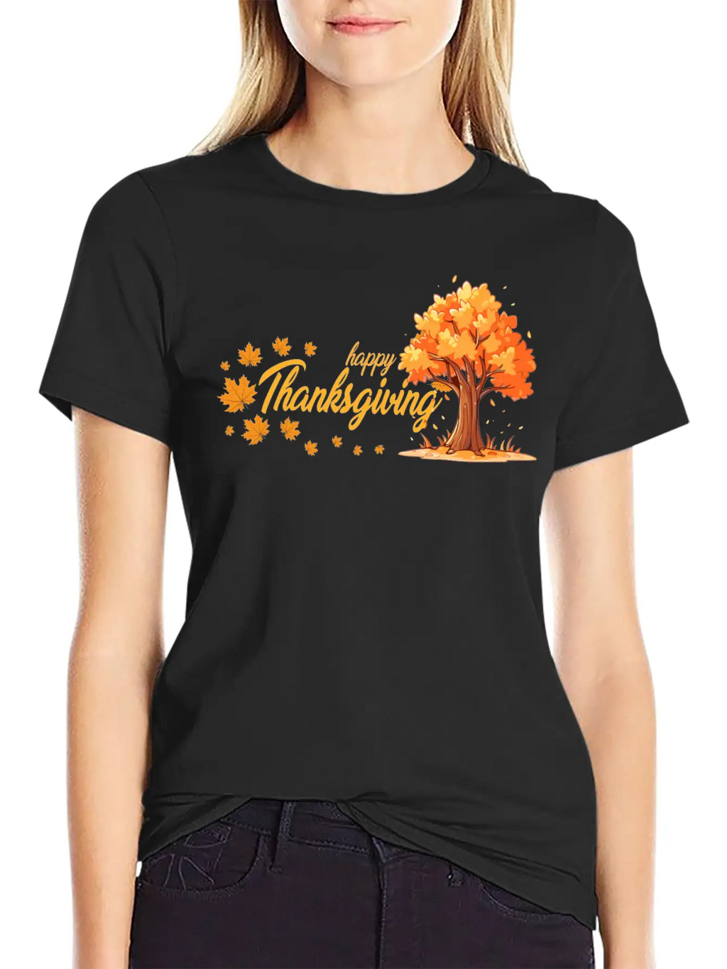 Happy Thanksgiving Unisex Casual T-Shirt – Clean Design For Daily Comfort
