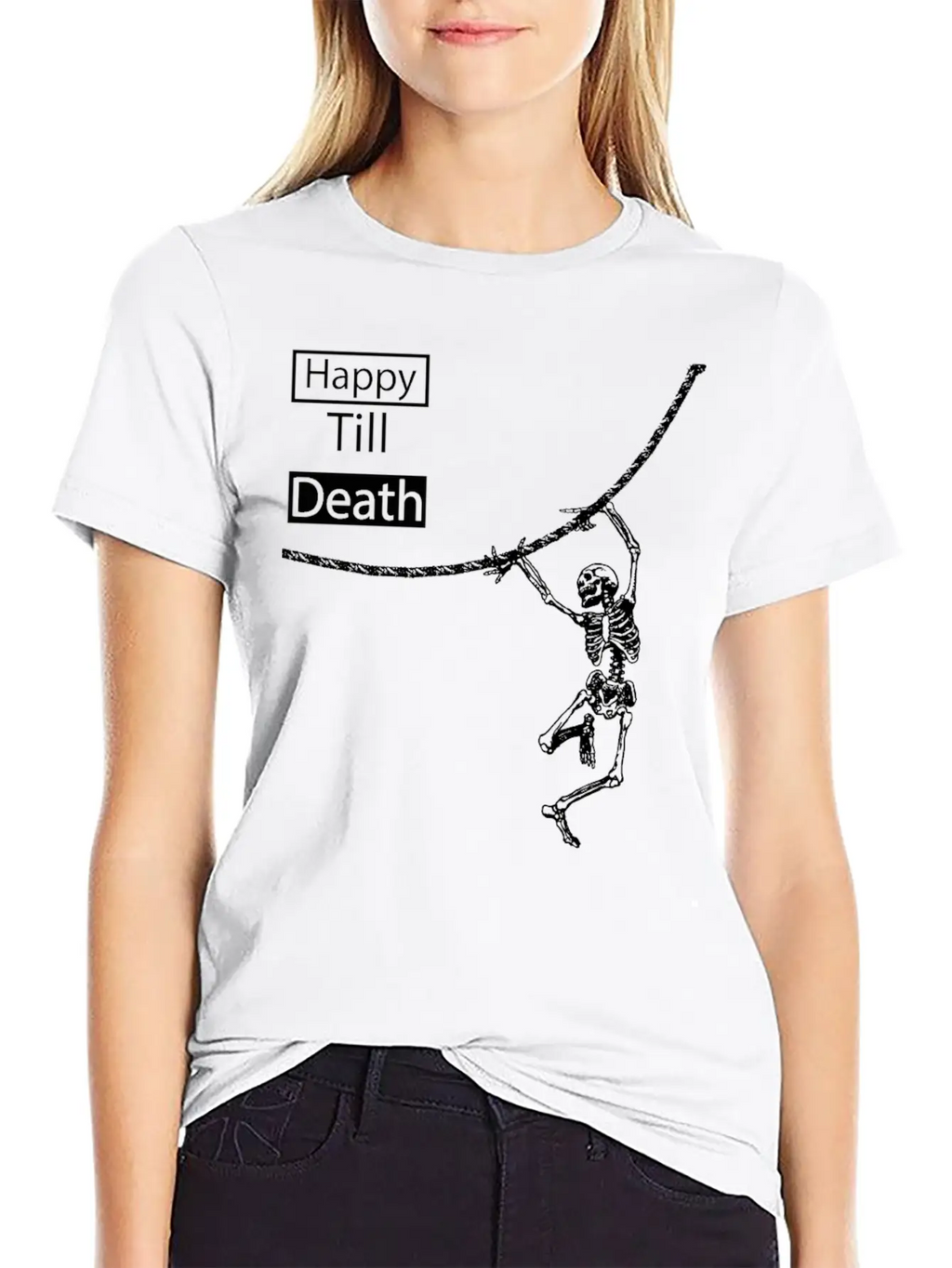 Happy Till Death, Timeless Short Sleeve Tee – Comfy And Minimalist Design