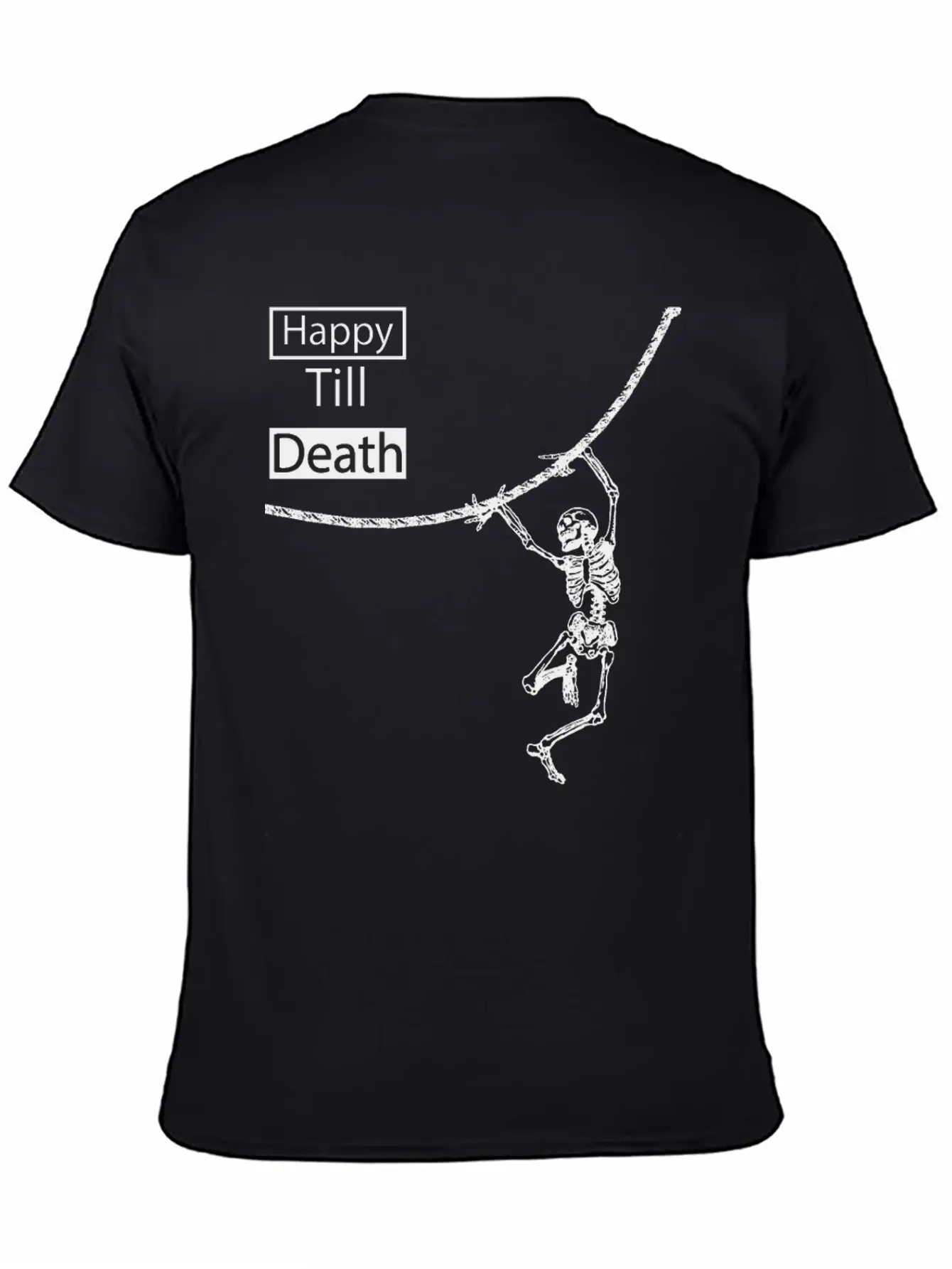 Happy Till Death, Timeless Short Sleeve Tee – Comfy And Minimalist Design