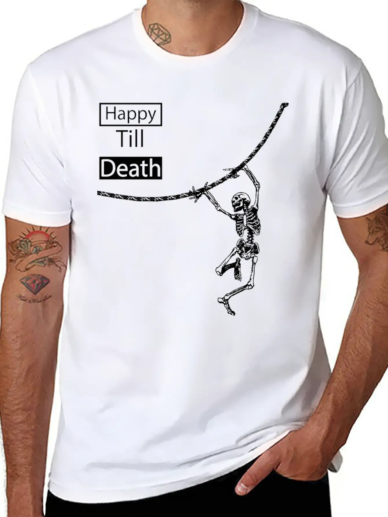 Happy Till Death, Timeless Short Sleeve Tee – Comfy And Minimalist Design