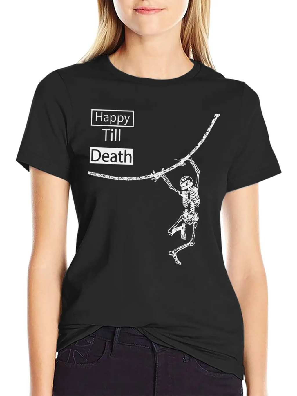 Happy Till Death, Timeless Short Sleeve Tee – Comfy And Minimalist Design