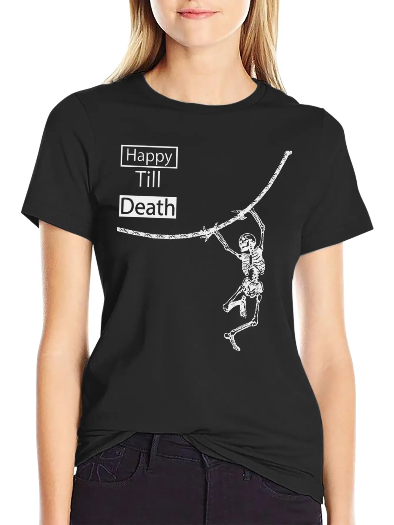Happy Till Death, Timeless Short Sleeve Tee – Comfy And Minimalist Design
