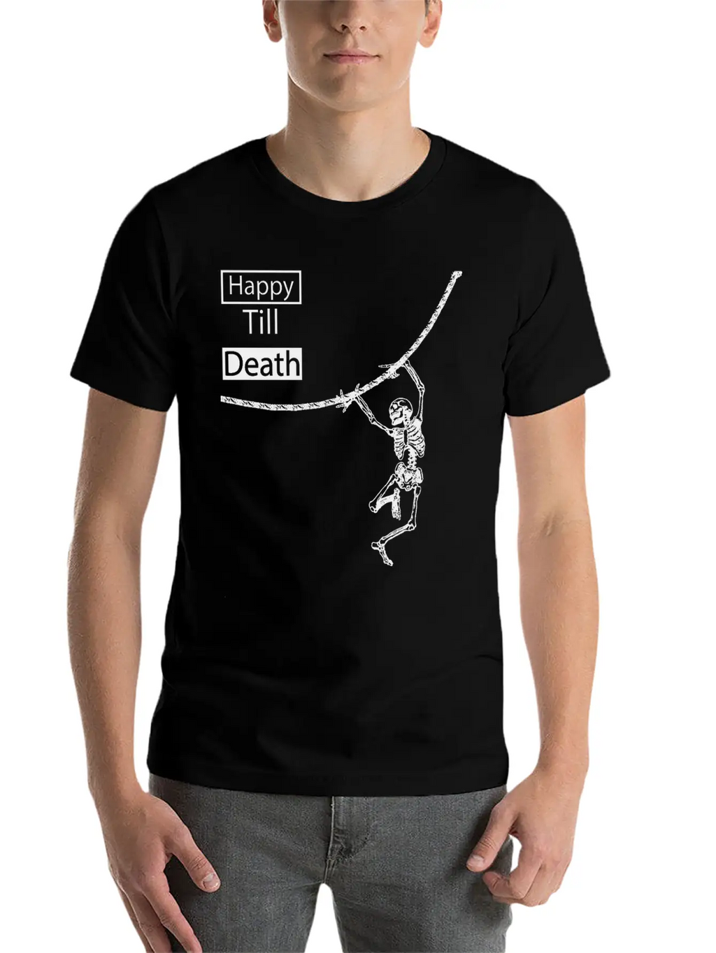 Happy Till Death, Timeless Short Sleeve Tee – Comfy And Minimalist Design