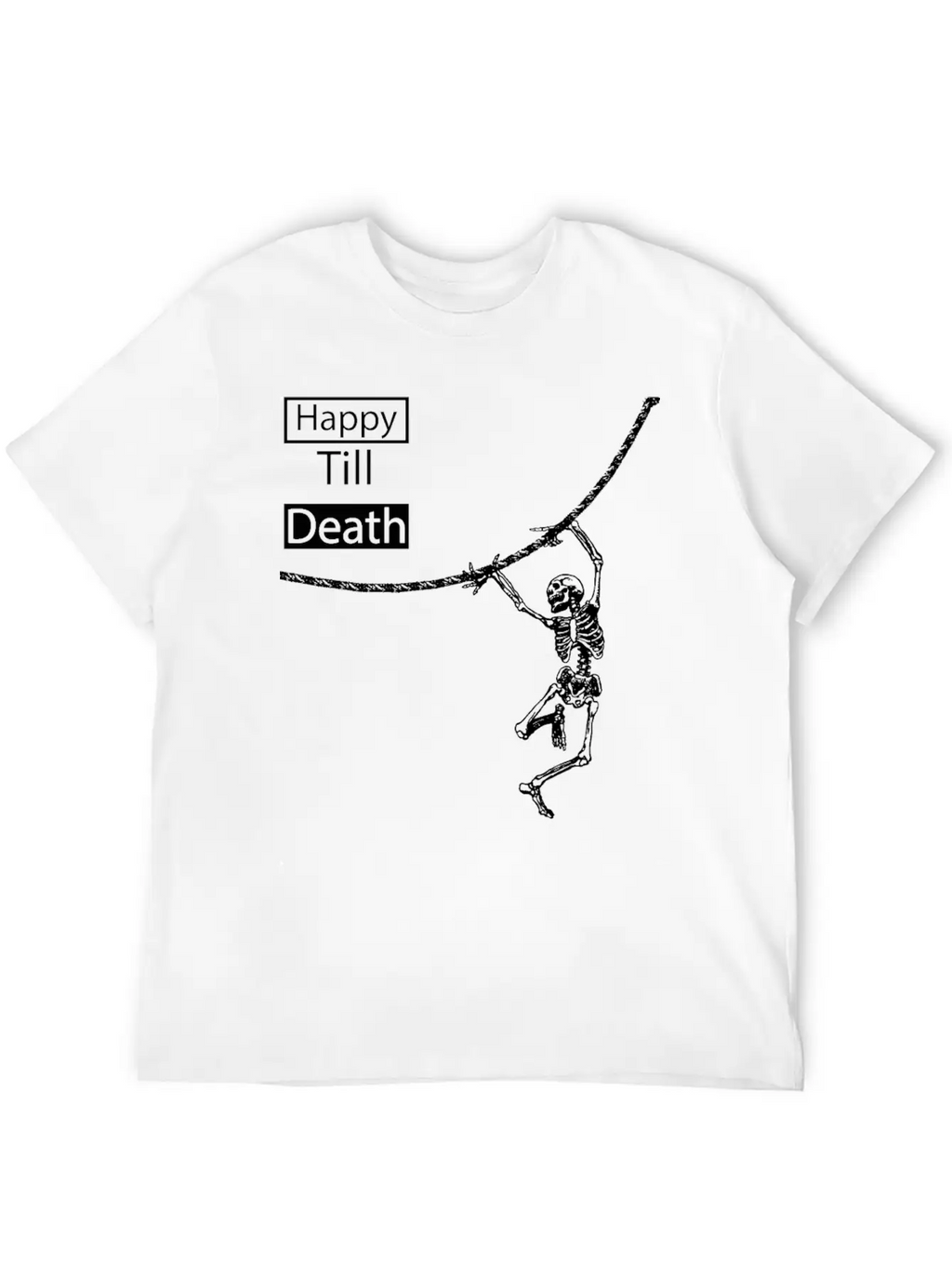 Happy Till Death, Timeless Short Sleeve Tee – Comfy And Minimalist Design