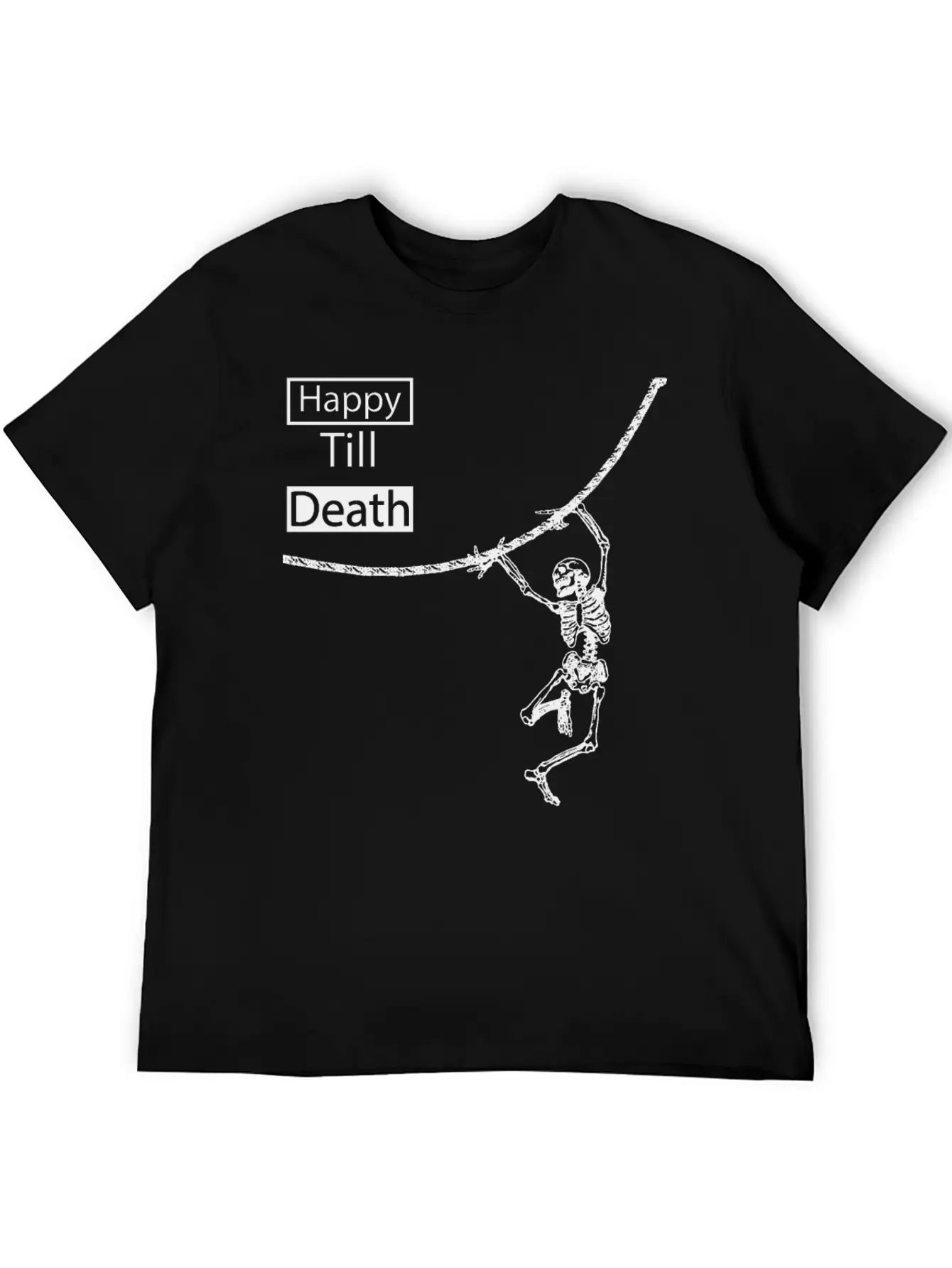 Happy Till Death, Timeless Short Sleeve Tee – Comfy And Minimalist Design
