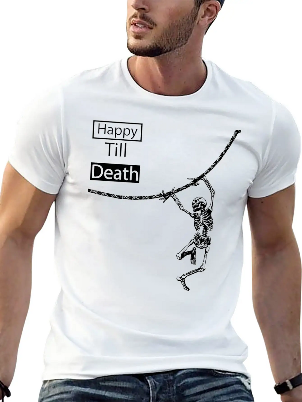 Happy Till Death, Timeless Short Sleeve Tee – Comfy And Minimalist Design