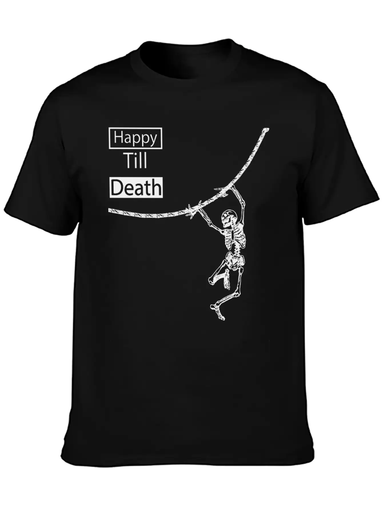 Happy Till Death, Timeless Short Sleeve Tee – Comfy And Minimalist Design
