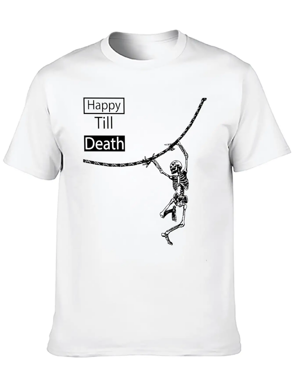 Happy Till Death, Timeless Short Sleeve Tee – Comfy And Minimalist Design