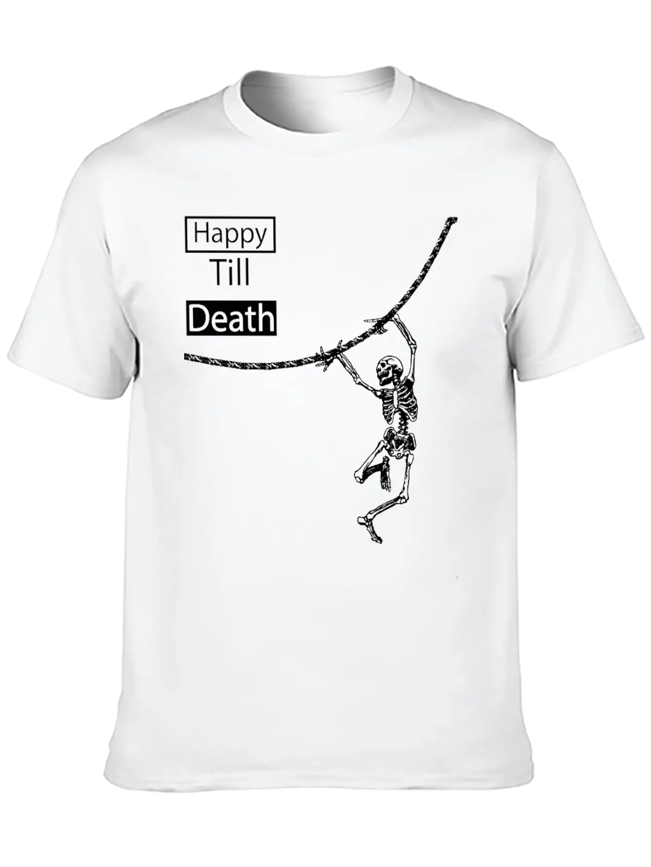 Happy Till Death, Timeless Short Sleeve Tee – Comfy And Minimalist Design