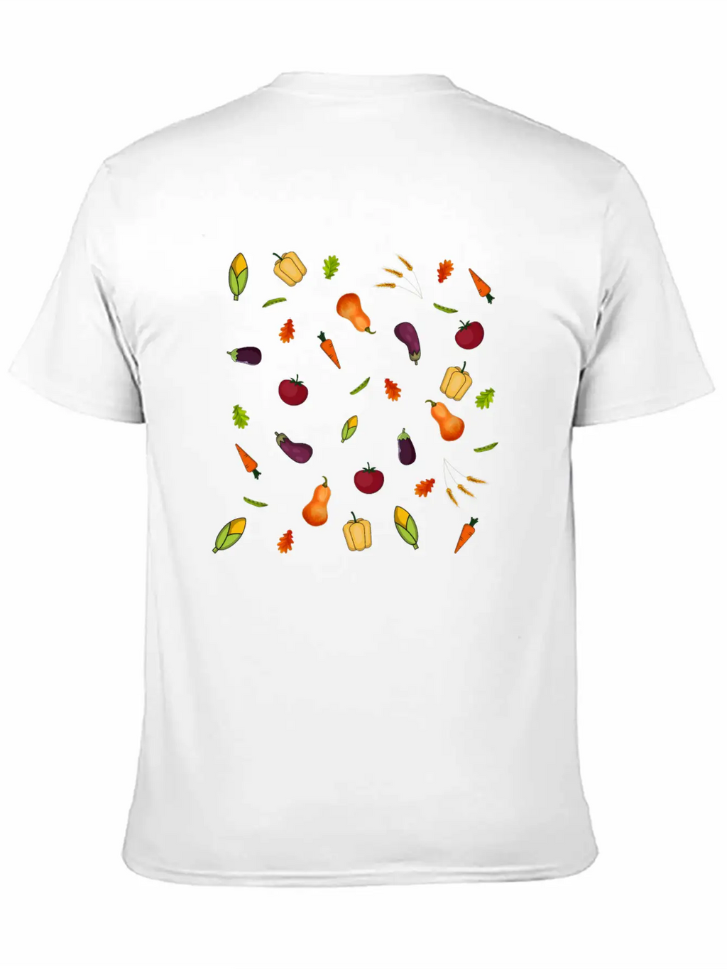 Happy Vegetables Essential Cotton Tee For Daily Outfits – Unisex Style