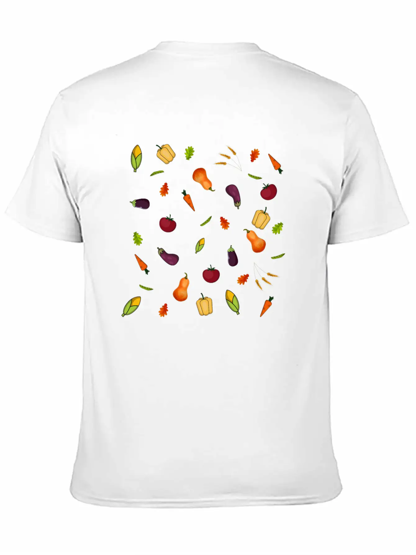 Happy Vegetables Essential Cotton Tee For Daily Outfits – Unisex Style