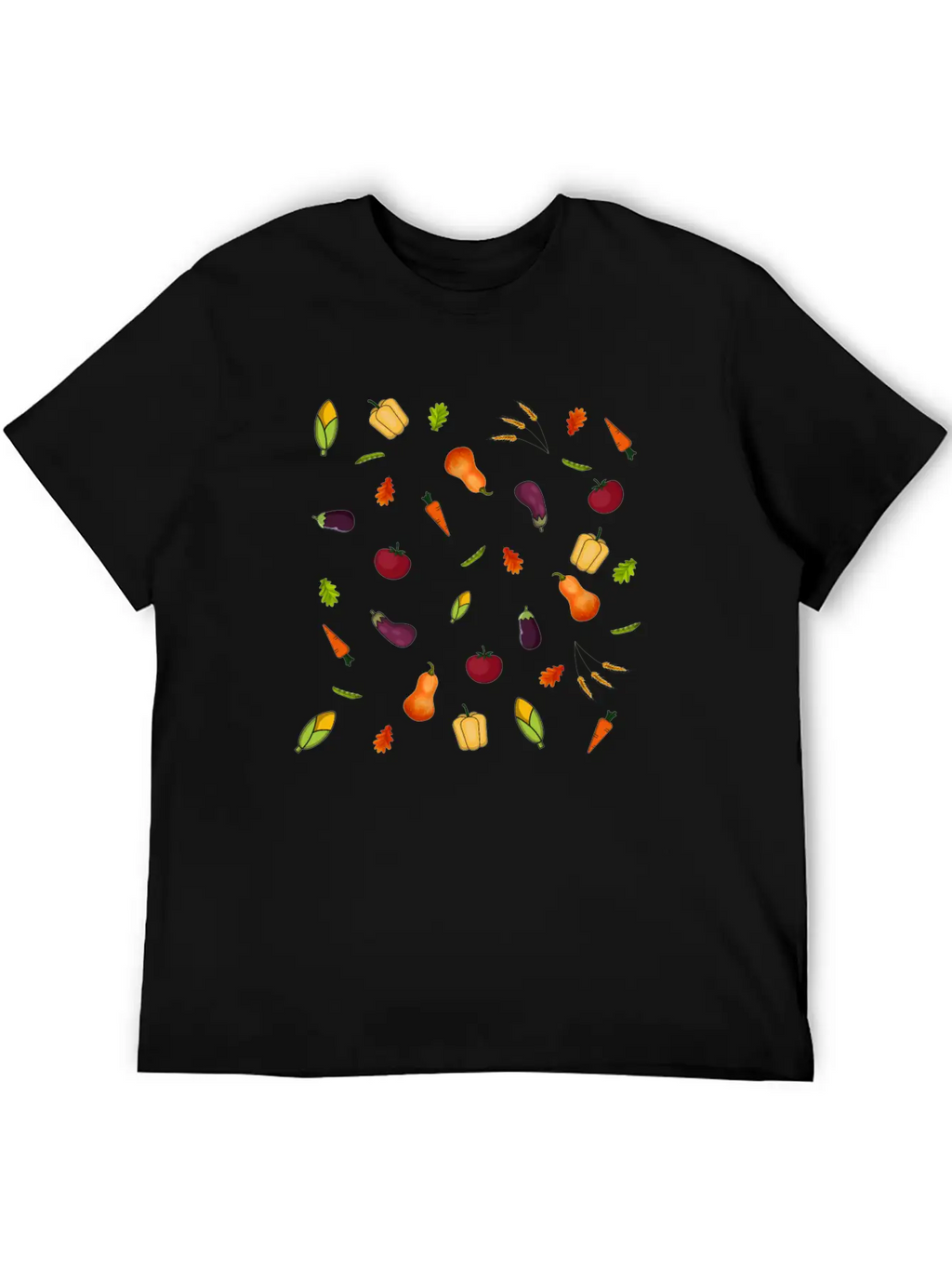 Happy Vegetables Essential Cotton Tee For Daily Outfits – Unisex Style
