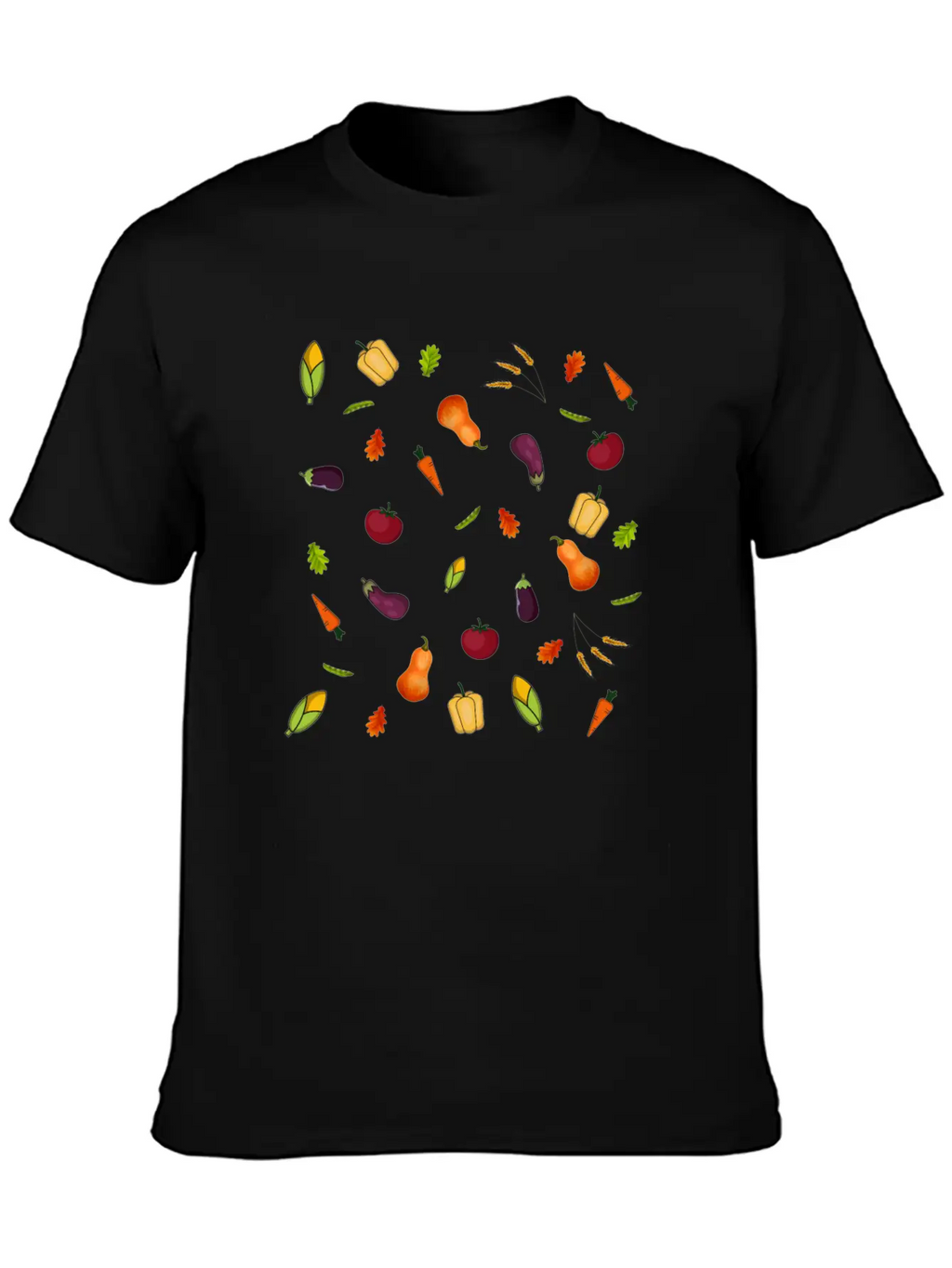 Happy Vegetables Essential Cotton Tee For Daily Outfits – Unisex Style