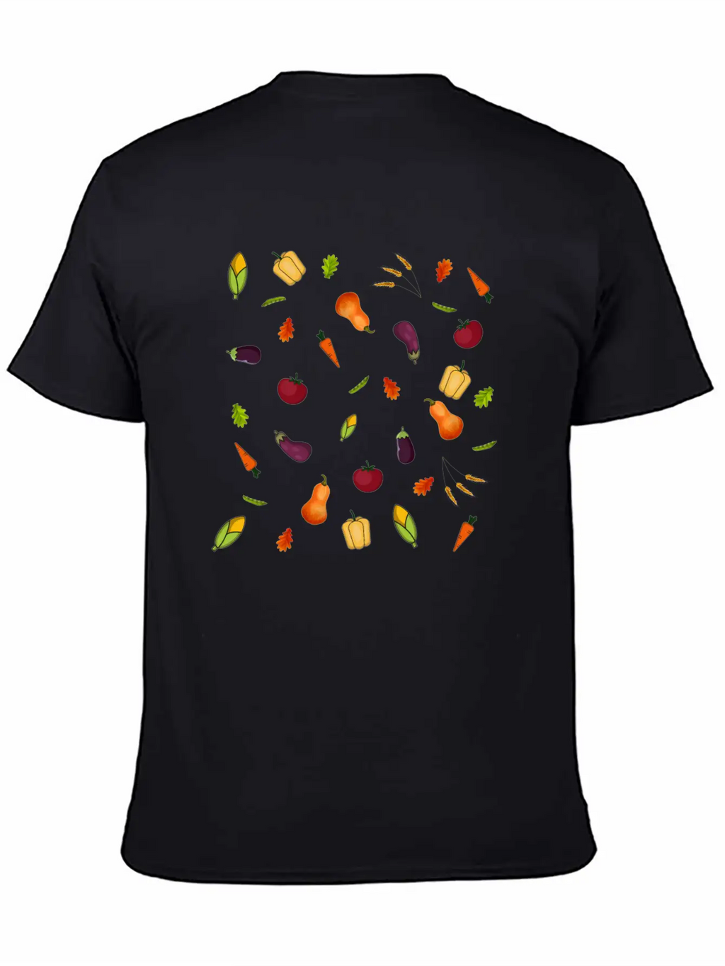 Happy Vegetables Essential Cotton Tee For Daily Outfits – Unisex Style
