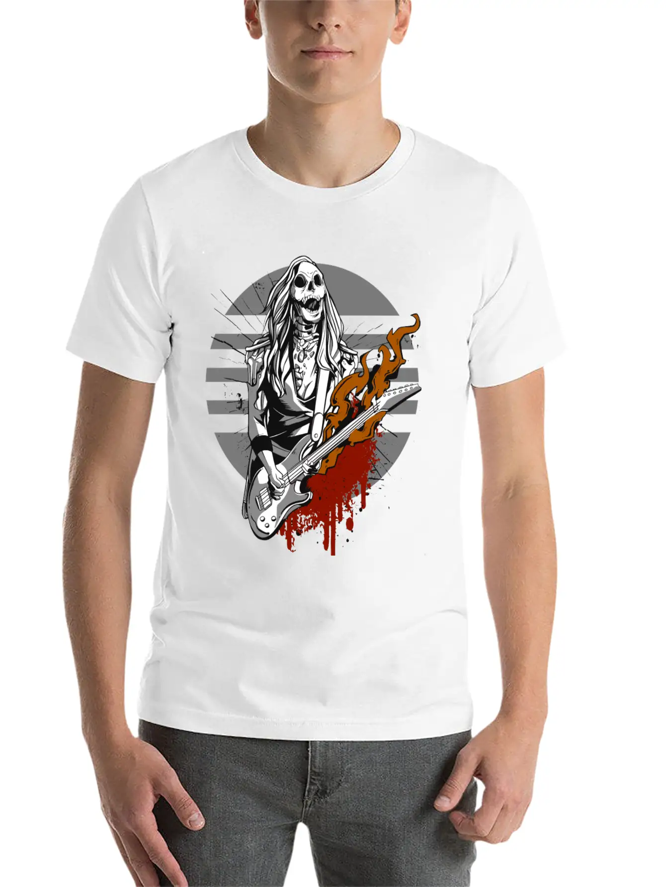Hard Rock Rocker Concert Festival Outfit Costume Breathable Graphic T-Shirt – Perfect For Casual Days
