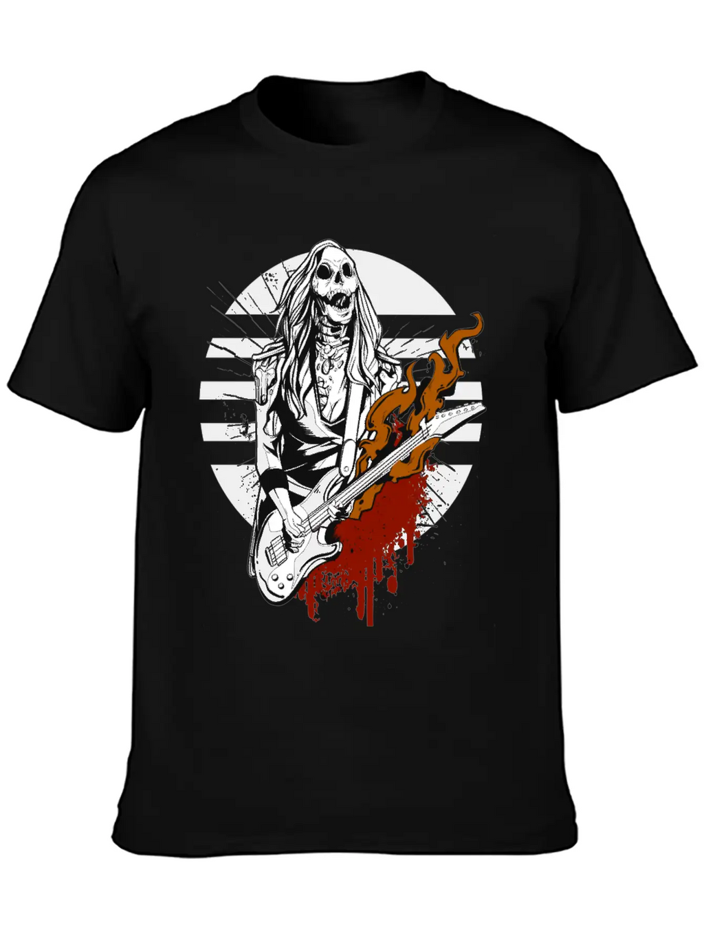 Hard Rock Rocker Concert Festival Outfit Costume Breathable Graphic T-Shirt – Perfect For Casual Days