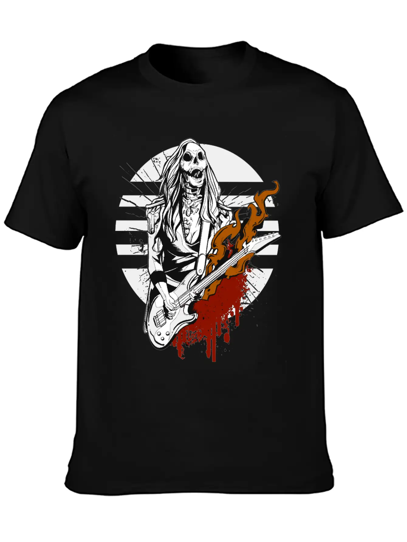 Hard Rock Rocker Concert Festival Outfit Costume Breathable Graphic T-Shirt – Perfect For Casual Days
